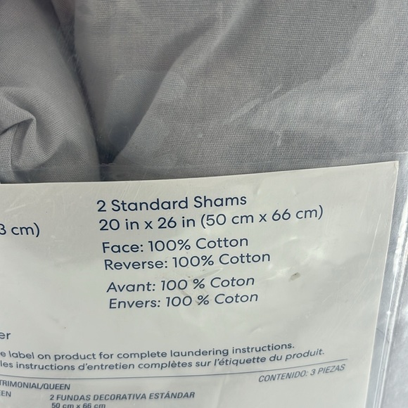 SIMPLY ESSENTIAL 3 Garment Washed Comforter Set Full/Queen Microchip Grey - Picture 9 of 13